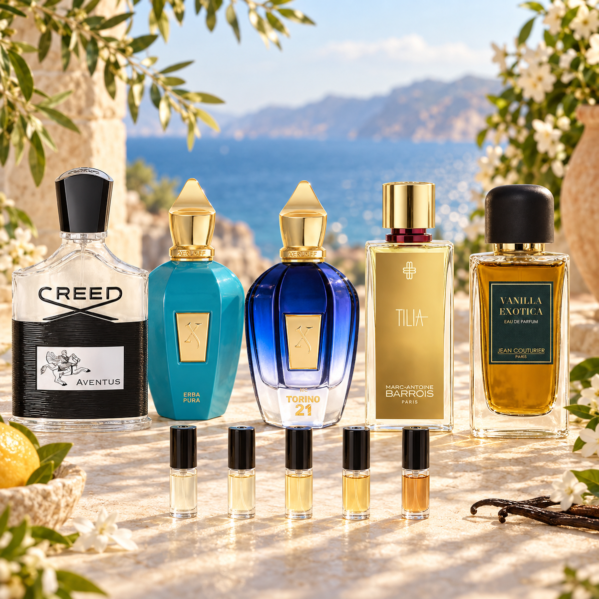 Pack Nostalgique de l'été - 5 Fragrances Fraîches (Décant)