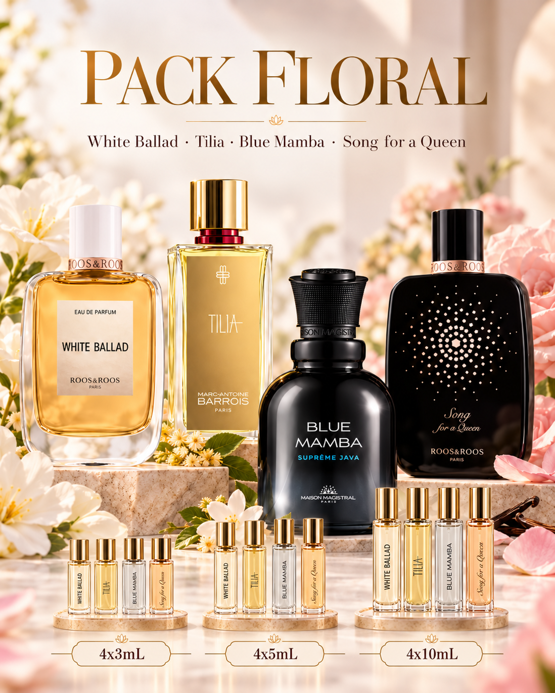 Pack Fleurs Solaires - 4 Fragrances (Décant)